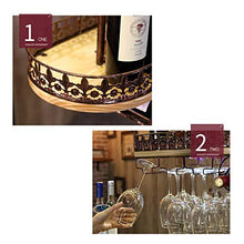 YWYW Portabicchiere da Vino Rosso da Appendere in Legno massello Mensola in Vetro da Appendere per Vino Creativo Europeo per la casa (Colore: Marrone Dimensioni: L60 * W28CM)
