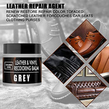 Leather Repair Cream for Furniture Sofa Car Seats Boots, 2PCS Dark Brown Leather Recoloring Balm with Accessory Kit Gray