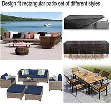STZYY Fodere per mobili da Giardino, Robusta Copertura Antipolvere per Patio, Telo da Esterno Resistente Antivento Anti-UV per Tavolo da Picnic Fodera Pratica, Coulisse Regolabile, Nero, 166x150x7