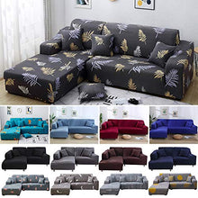 OKJK Copri Divano ad Angolo,copridivani a Forma di L Elastiche poltroncina per Chaise Longue, per Protezione del Giardino del Salone Divano (B-printed5,2seater 145-185cm)