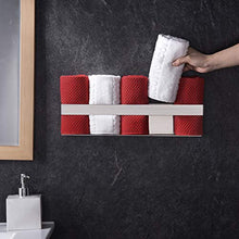 YIGII Porta Asciugamani Ospiti - Mensole Portasciugamano da Bagno Porta Salviette Adesivo per Riporre Gli Asciugamani Ospite, 40CM, Acciaio Inox