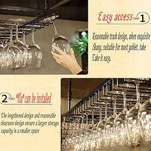QQAA Portabicchieri da Vino, Portabicchieri da Vino - Portabottiglie da Soffitto Regolabile Portabicchieri in Vetro da Appendere Mensola per Tazza Capovolta per Cucina Bar di Casa