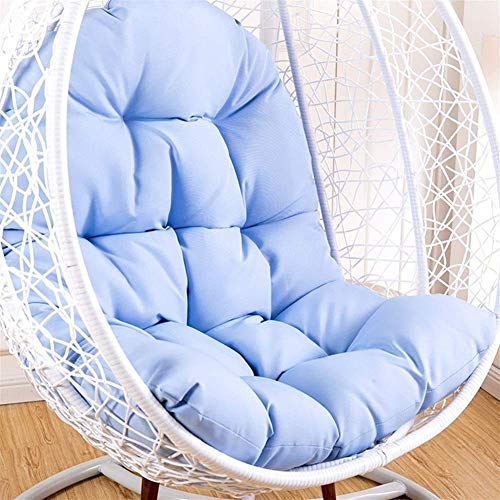 Yxxc Grande Cuscino del Sedile Impermeabile Appeso Uovo Amaca Cuscino Sedia Altalena Senza Supporto, Culla Papasan Cuscino Sedia Altalena, Cuscini Sedia sospesa Blu Cielo