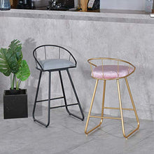 Sgabelli da bar cucina Sgabelli da bar Seggiolone per colazione con gambe in metallo Schienale del poggiapiedi per Cucina Sgabello da pub, Semplice design moderno in ferro - Carico massimo 200 kg