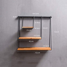 Una partizione specifica Grafico Formato di Riferimento Industriale Moderna Rack Decorativo Bookshelf Rettangolare Mensola in Camera da Letto Creativa Muro di Ferro Legno