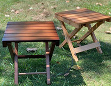 LHY HOME Piccola Sedia Pieghevole Portatile Sgabello Legno Giardino Campeggio Picnic Sgabello da Pesca per Interni Esterni(29.5X29.5X32cm)