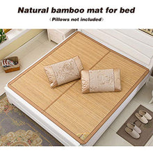 Tidyard Stuoia di bambù Naturale di Estate Pieghevole stuoia di bambù di Estate di Raffreddamento copriletto Coprimaterasso da Meditazione per Interni Esterni 180 * 200 cm