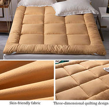 QXTT Materasso Letto Futon Matrimoniale E Singolo Pieghevole E Arrotolabile Materassi da Terra Alto 10cm Futon Trapuntato Salvaspazio per Campeggio Balconi Picnic,Yellow-90 * 200cm