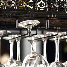 GAXQFEI Cucina Di Vino Di Vince Stoccaio Cremagliera in Metallo Portafoglio Scaffale per Vino Stoccaio, Black Bronze Vino Calice da Calice in Vetro Glackware, Hanging Wine Glass Holder Bar Decorazio