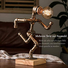 Steampunk - Lampada industriale per vino, dispenser di vino, scaffale per vino e versatore, in ferro industriale, stile retrò, per camera da letto, soggiorno, sala da pranzo, bar