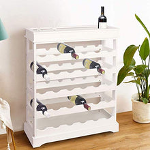 BAKAJI Mobile Angolo Bar Cantinetta Porta Bottiglie Vino 30 Posti in Legno Portabottiglie Cantina Casa Bar Ristorante con Ripiano Superiore Dimensioni: 70 x 70 x 23 cm Design Moderno Bianco