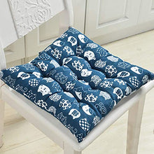 Cuscini da sedia da esterno da esterno, quadrato addensare Four Seasons Sgabello Sgabello Sgabello Cuscino Piano Overtuffed Pavimento Tatami Office Sedia per computer Pads-Blu W50XH50CM (20x20in) yqaa
