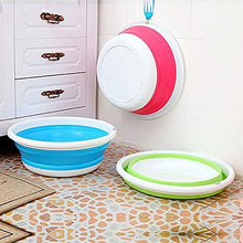 Portable lavaggio multifunzionale Round Up Bowl esterna Bagno Lavabo pieghevole benna Bacino portatile pieghevole Lavabo for uso domestico lavanderia lavaggio dell'automobile Camping viaggio Lavabo fo