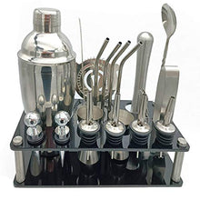 Wenzhihua Set di Miscelazione per Cocktail Set da Cocktail 20pcs Boston Shaker Mixer Bar Accessori per Uso Domestico E BarStrumento A Barre