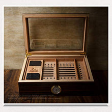 Humidor Humidor in Legno Massello Scatola per Sigari Armadio per Sigari Finestra Trasparente di Grande capacità L'armadio per Pittura in Legno di Cedro può Contenere 60 Sigari
