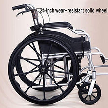 Sedie A Rotelle Semoventi, Portatili in Lega di Alluminio da Viaggio Portatile, Luce Pieghevole con WC Trolley per Anziani Scooter per Disabili Trolley per Scooter per Anziani/Disabili A