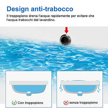 580x380x410mm Arredo Bagno a Muro Bianco, Bagno Sospeso con Lavabo in Ceramica