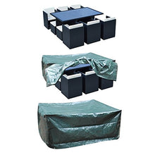 Oule GmbH - Telo protettivo per mobili da giardino, 250 x 210 x 90 cm, in polietilene, 120 g/m², colore: Verde