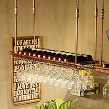 PZW Cremagliera Del Vino Semplice e Creativa/Portabicchieri Appesi per Vino Rosso/Portabicchieri Appesi Invertiti/Asta Principale Creativa/Portabicchieri Appesi per Portabottiglie, 120 * 30 C