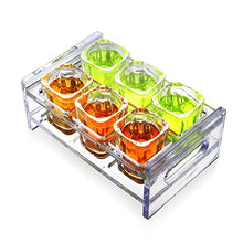 GJSN Cremagliera per Vino, Tabletop a Due Strati Trasparenti Ecologici e Durevoli e Resistenti Non Tossici e Innocui Sentiti a Proprio Agio a Tenere il Robusto Holder Holder Hole Foro: 6 Pezzi