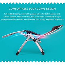 FACAZ Oversize Zero Gravity con Sedia a Sdraio con Blocco in Cotone, Sedia a Sdraio per casa da Giardino Pieghevole Sedia a Sdraio da Spiaggia all'aperto