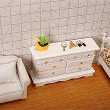 Mini armadio europeo a 5 cassetti cassettiera 1/12 casa delle bambole in miniatura decorazione camera da letto