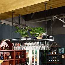 Portabottiglie per vino rosso Portabottiglie per vino rosso in stile americano Portabottiglie per vino da appendere a vento industriale Cornice per bicchiere di vino rosso Portabicchieri capovolto (