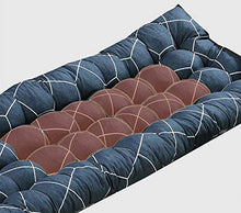 BoruisX Cuscino Lungo per Panca con Lacci di Fissaggio, Cuscino per Panca da 2 a 3 posti, spazioso Comodo e Spesso, per Giardino e Interni (Stile 3,55 * 150 CM)