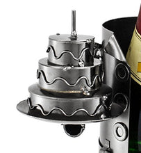 Brubaker Portabottiglie per Vino Spumante o Champagne - Scultura in Metallo in Design Compleanno con Biglietto d'auguri