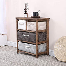 JWIL Consiglio dei ministri Scaffali di stoccaggio di Legno del Petto di stoccaggio di canestro del canestro con i canestri Brown del cassetto Adatto a Qualsiasi Tipo di Design d'interni