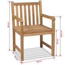 vidaXL 2X Legno di Teak Sedie da Giardino con Braccioli Seggiole da Esterno