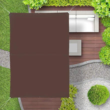 Relaxdays, Marrone Tenda a Vela Rettangolare, Idrorepellente, Anti UV, Corde di Supporto, Terrazza, Giardino, LxP: 4x6 m, 4 x 6 m