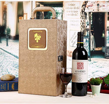 Tyrant oro rosso vino scatola doppia in pelle scatola di imballaggio scatola regalo scatola vino 2 confezioni (senza vino rosso)