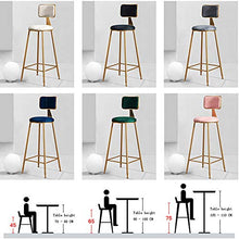 HXSM Sgabelli da Bar in Metallo Sgabelli Alti da Bar Moderni con Schienale Sedie da Cucina Rotondo Sedia da Bar in Stile Industriale Altezza Seduta: 45cm 65cm 75cm 1 Pezzo