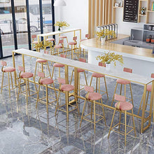 Sedia da Pranzo Sgabelli Alti Contatore della Cucina per la Colazione Sgabelli da Bar Sedute in Velluto Sedie da Bar Gambe in Metallo Color Ferro Dorato, Sgabelli da Bar Sgabelli Alti Rosa