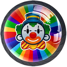 Pagliaccio Colorato Isolato Pomelli per Porta Set di 4 Pomelli per Mobili Manopole per Cassetti Cucina Armadio Vetro