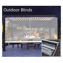 GDMING Tende A Rullo, All'aperto Antipioggia Le Tende con Occhielli Antivento, 0.5mm più Spesso PVC Balcone Finestra/Porte Resistente alle Intemperie Schermo, 41 Dimensioni