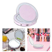 ADSE Specchio per Il Trucco Portatile Specchio per Il Trucco Illuminato a LED 1X / 3X Specchio con Illuminazione a Specchio bifacciale Pieghevole Portatile ingranditore