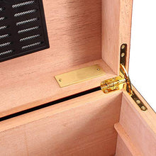 Minmin Temperatura Cigar Humidor Cedar Rose Red elettronico e umidità Meter 100CT Capacità Cigar Box, 340x245x155mm accessori del sigaro (Size : 340x245x155mm)