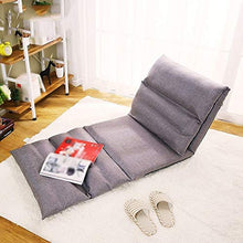 Diaod Sedia da Terra Imbottita con Schienale Regolabile Confortevole Semi-Pieghevole e Versatile for seminari Lettura TV Guardare o Giocare Design Elegante (Color : Brown)