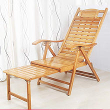 ZR- bambù Poltrona Sedia Pieghevole Regolabile Balcone Tempo Libero Sedia con Schienale con Poggiatesta Vecchio Uomo Sedia Siesta