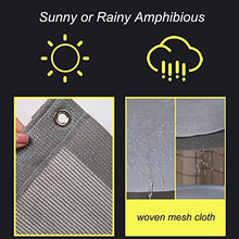 WXQIANG Panno Heavy Duty HDPE cromatica con Gromments - 90% UV Block Facility Patio Giardino all'aperto e Le attività, Grey Protezione Solare, Isolamento Termico (Size : 2X4M)
