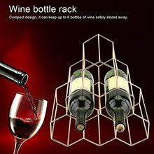 BYARSS Portabottiglie per Vino, Forma Geometrica Moderna Portabottiglie per Vino Simpe Portabottiglie in Metallo per casa Portabottiglie per Vino compatte Espositore per ripiano