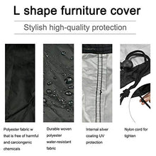 AMGJ Copertura per Divano Letto Rotondo da Giardino, Copertura per Mobili da Giardino per Esterni 420D Oxford Panno Impermeabile 90"x85"x16"/33", Nero