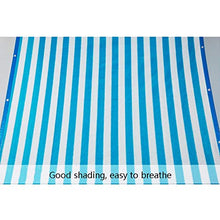 Panno ombreggiante 75-85% Paralume in Tessuto Plastificato con Passacavi, Telo in Rete Resistente Ai Raggi UV per Piante Fiori in Terracotta, Strisce Blu E Bianche, 130g / ㎡ (Size : 3×4m)
