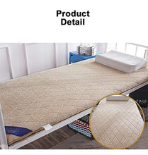 FDesign Ispessita 7cm Quilted Mattress Protector, Tradizionale Morbido Materasso Tatami Materasso Pad Student Dormitory per Lo Yoga o per Il Campeggio,Camel,180 * 200cm