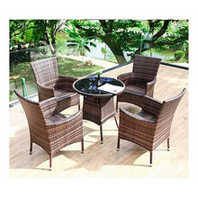 HLZY Tavolo in Vimini in Rattan mobili in Patio e Set s Rattan Garden Mobili da Giardino Patio Mobili da Giardino Tavolino da caffè Conversazione per Giardino all'aperto a Bordo Piscina