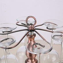 Huangjiahao Portabicchieri da Vino, Supporto per Bicchieri da Vino, espositore per Bicchieri da Vino, 6 Ganci, da bancone, da Cucina, Bar, casa