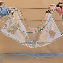 AULLY PARK - Telo protettivo impermeabile trasparente, largo per interni ed esterni, al metro, pieghevole, in PVC, con occhielli, balcone, tenda, protezione solare (dimensioni: 4 x 5 m/13,1 x 16,4 ft)
