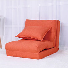 JIE KE Divano Sedia Individual Foldable Sofa Bedroom Balcony bay Window Household Piccolo reclinabile Comodo Divano (Colore : Orange)